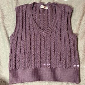 large purple active usage sweater vest